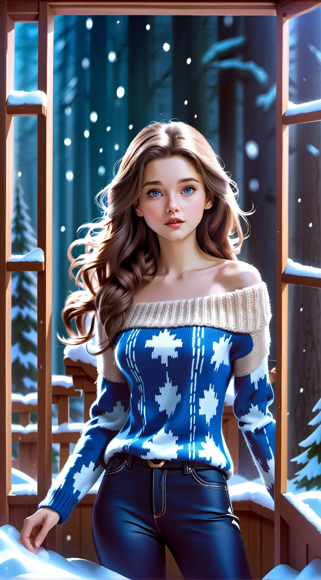 ai character: sweet girl  background