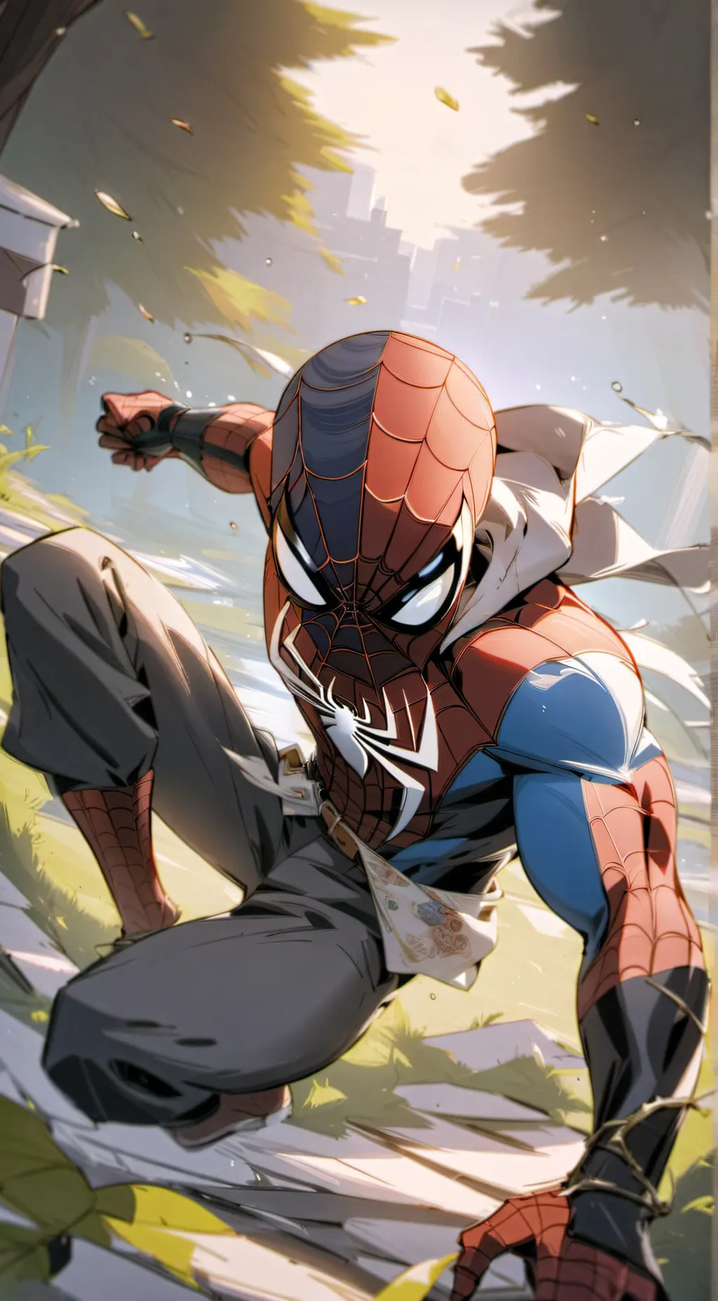 ai character: spiderman(Peter) background