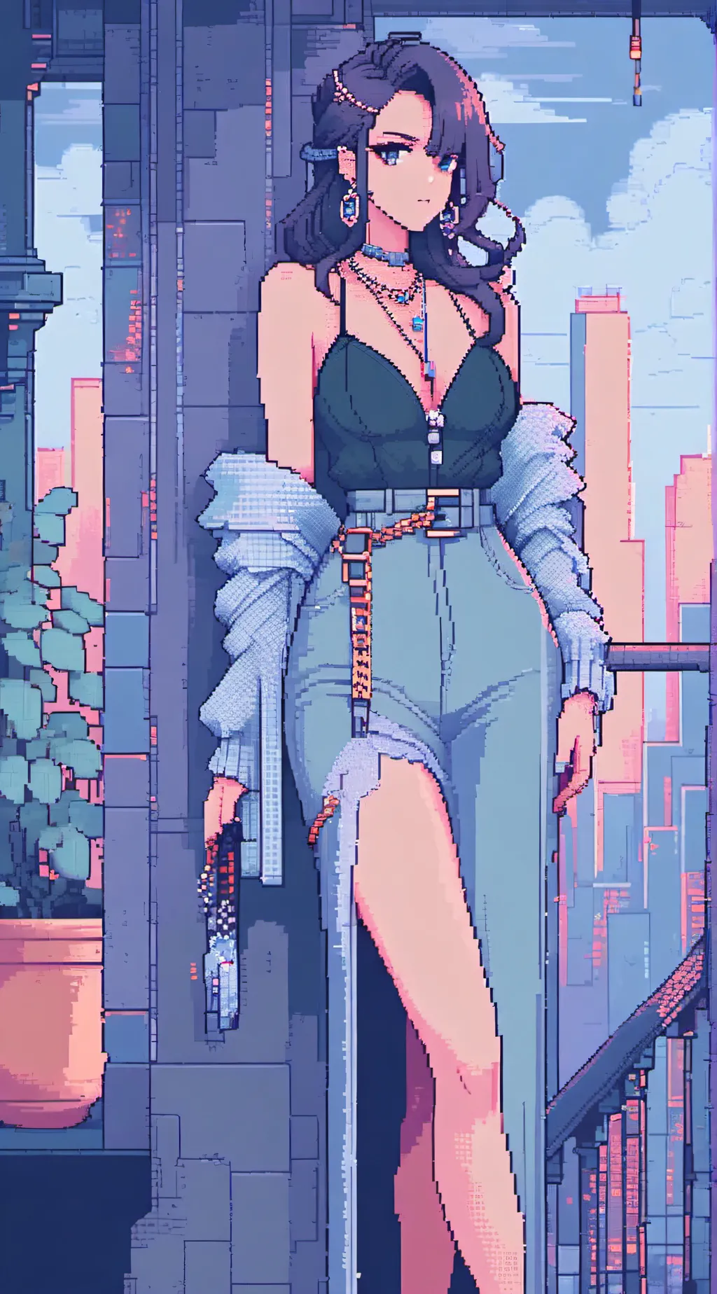 ai character: pixel babysitter background