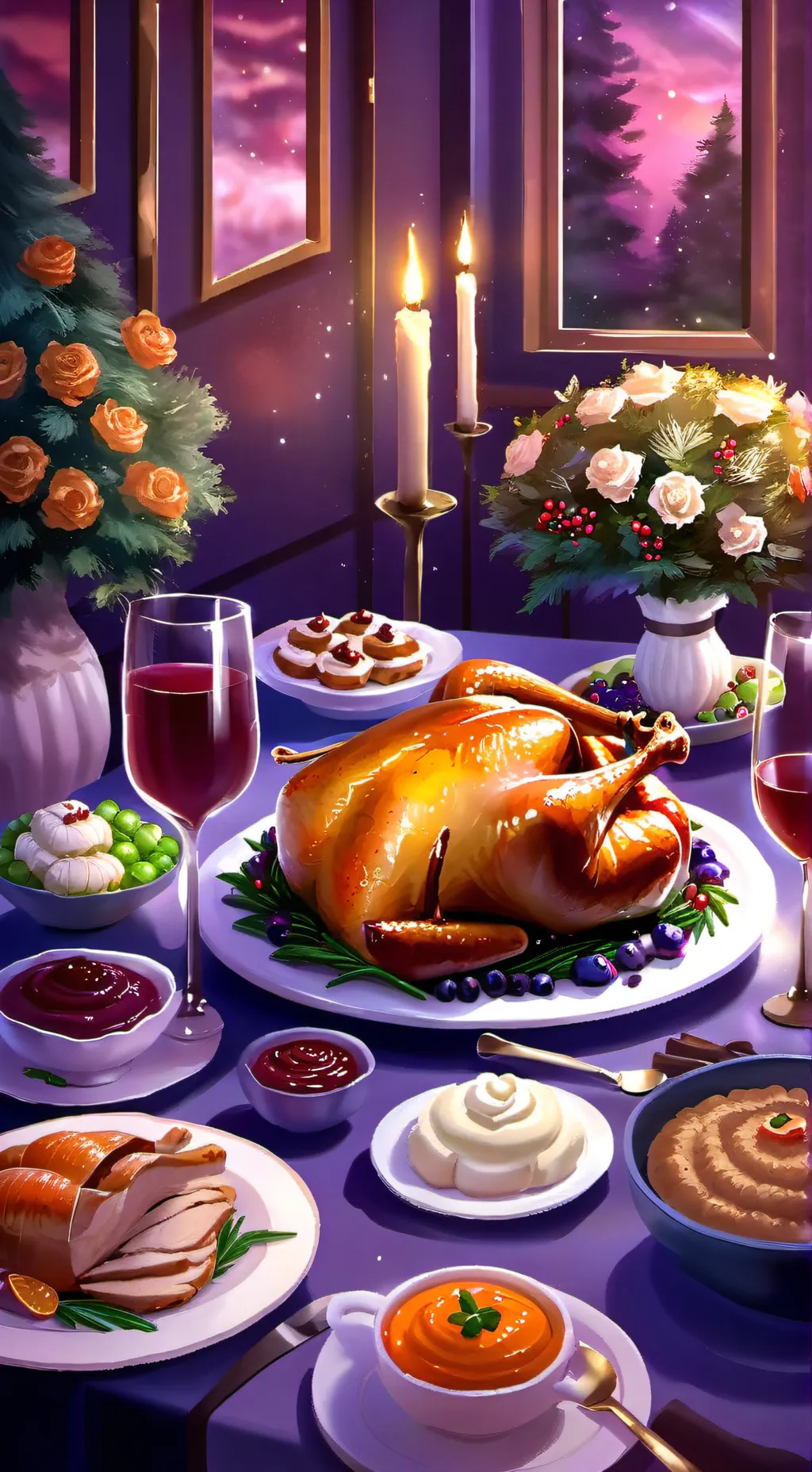 ai character: Thanksgiving- kny background
