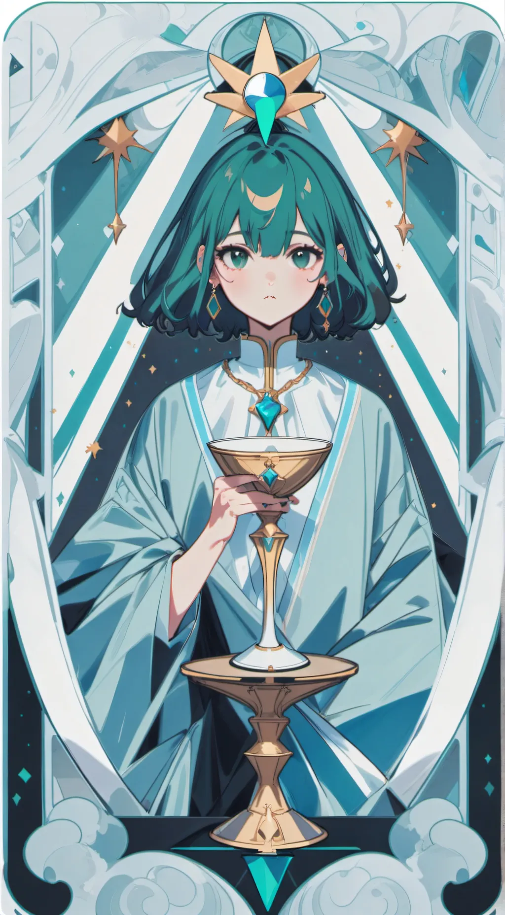 ai character: reyna de hielo  background