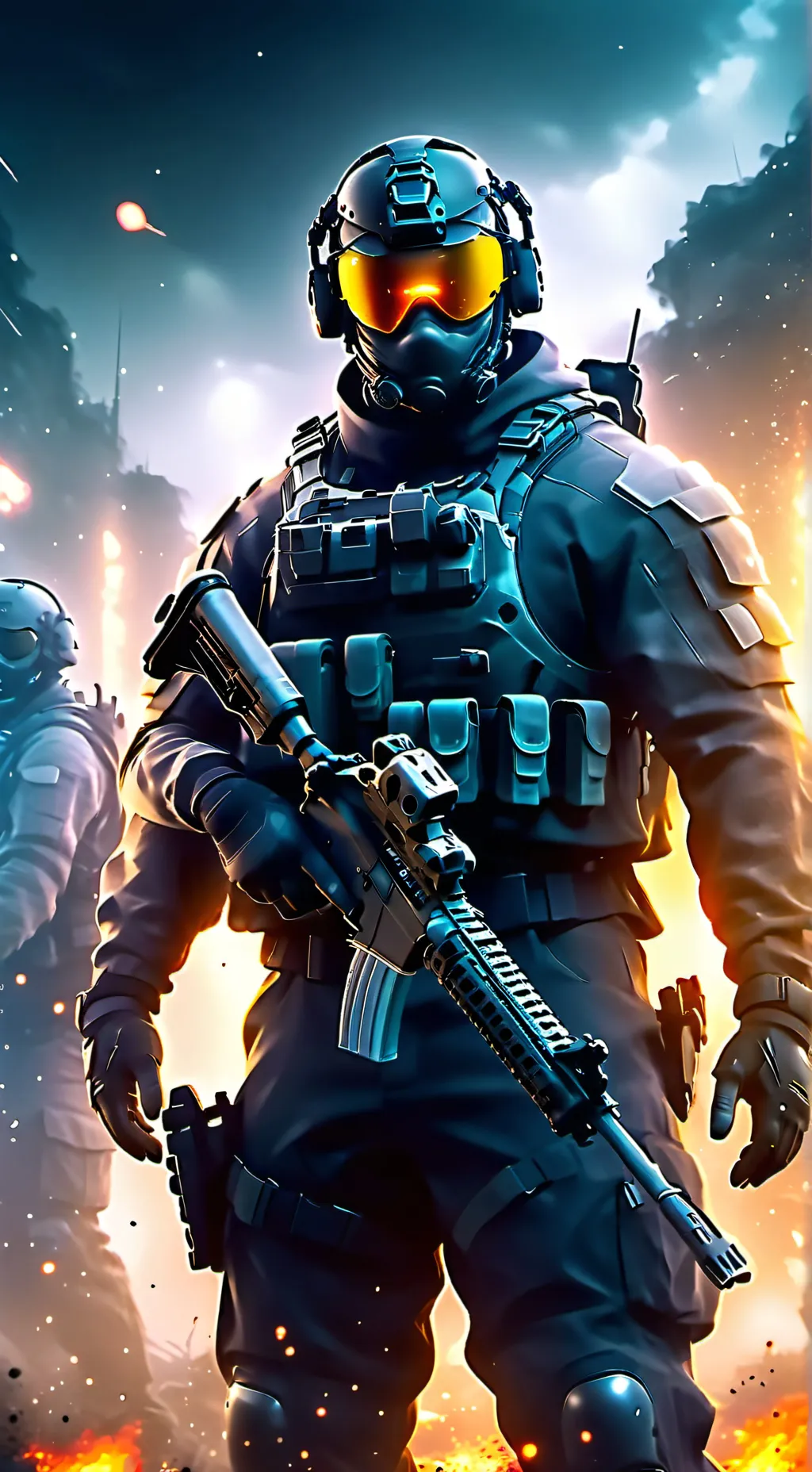 ai character: black ops background