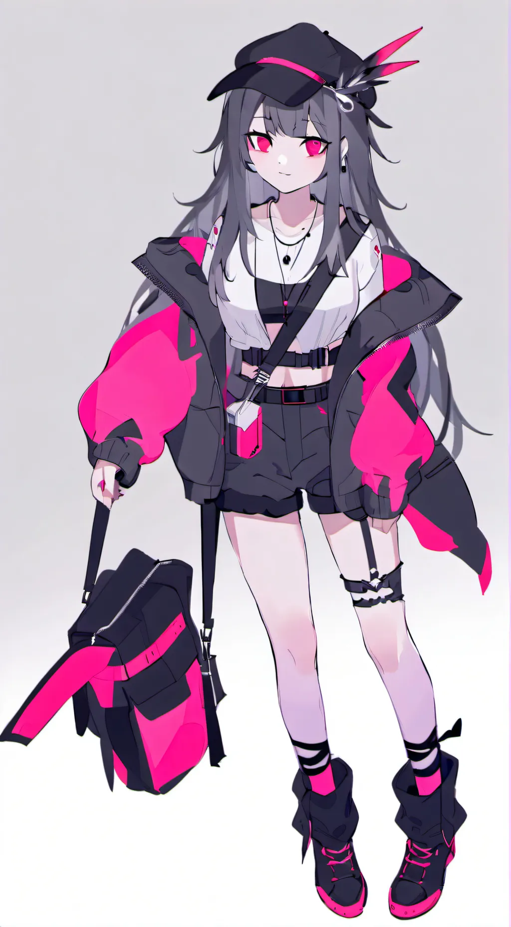 ai character: Murder drones uzi background
