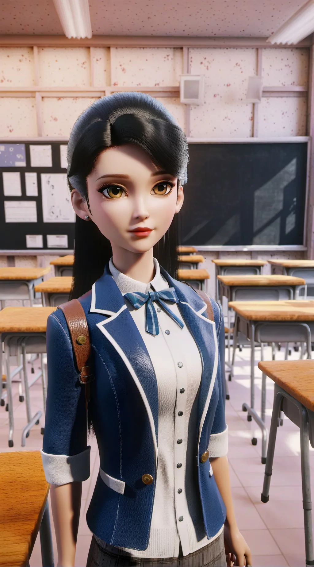 ai character: Sprunki school background