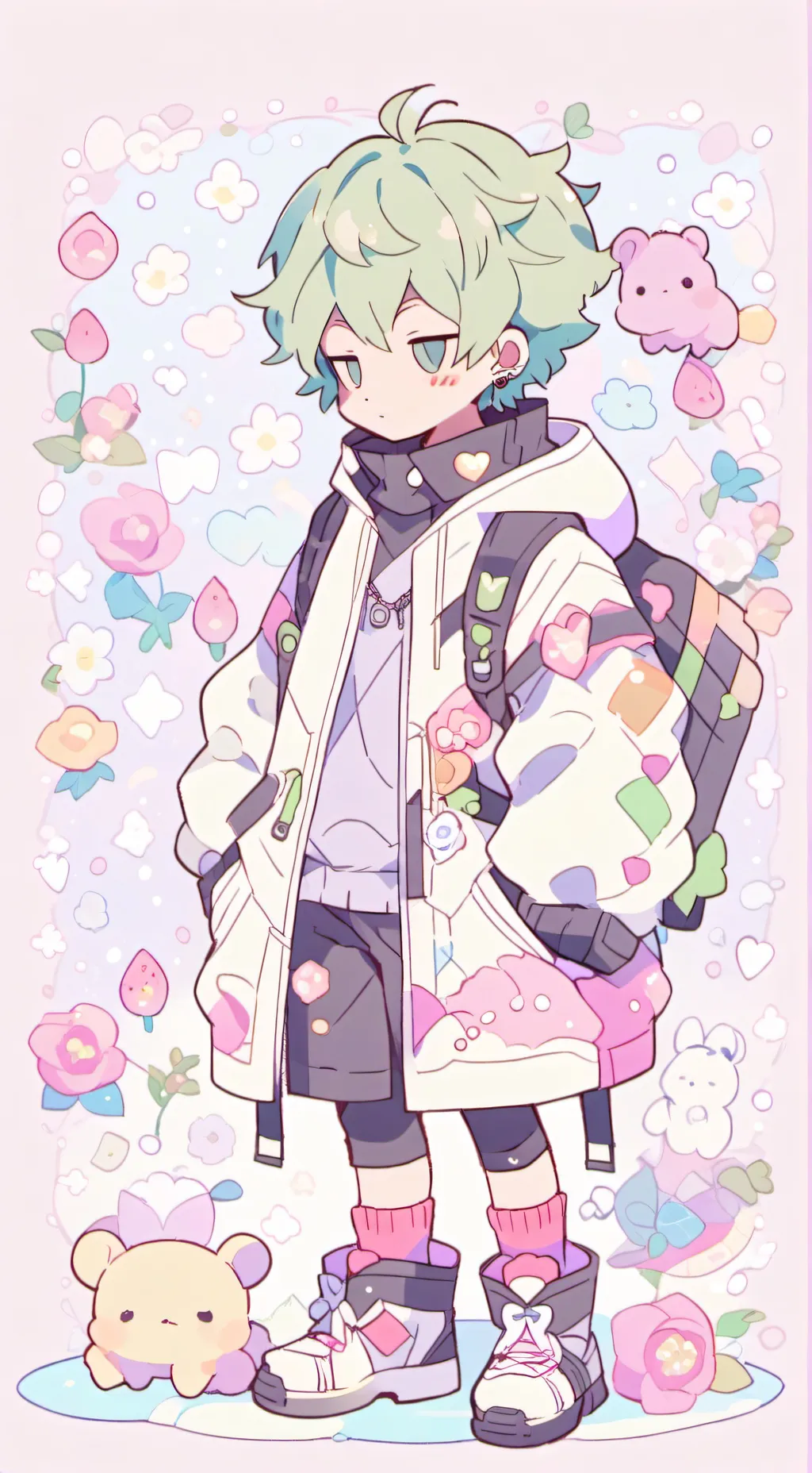 ai character: Deku  background