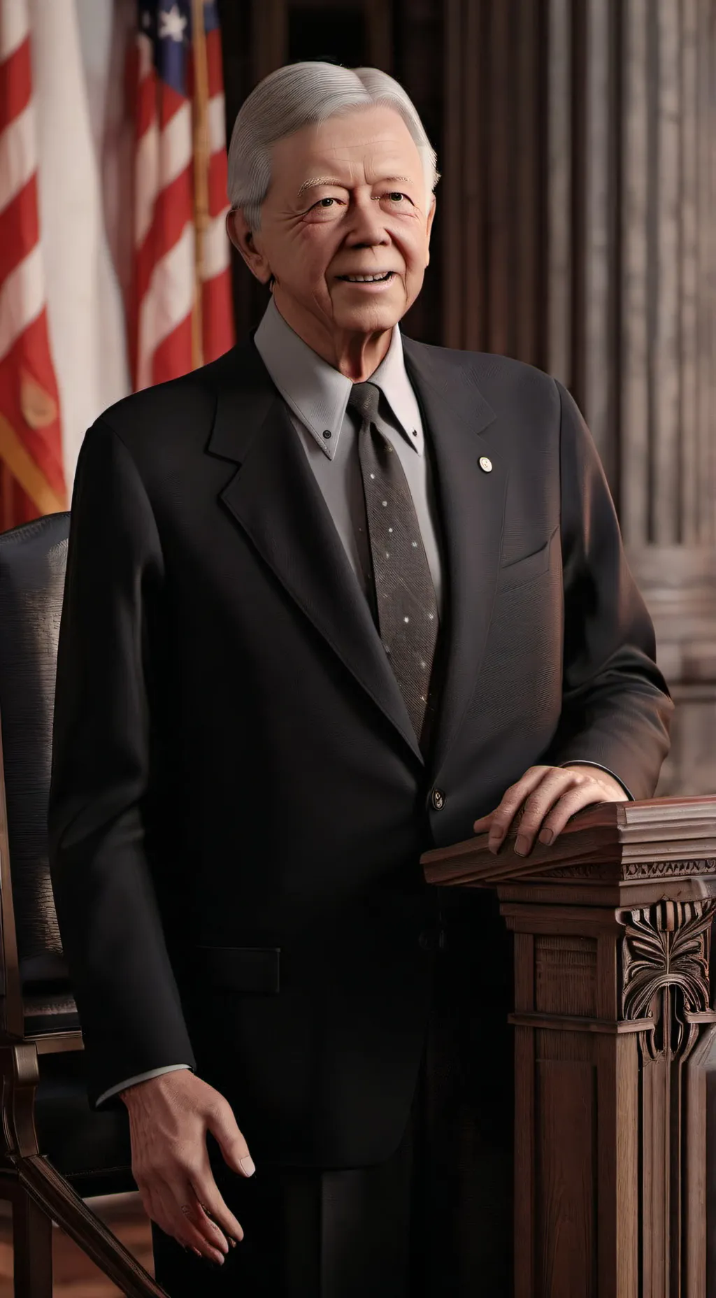ai character: Jimmy Carter background