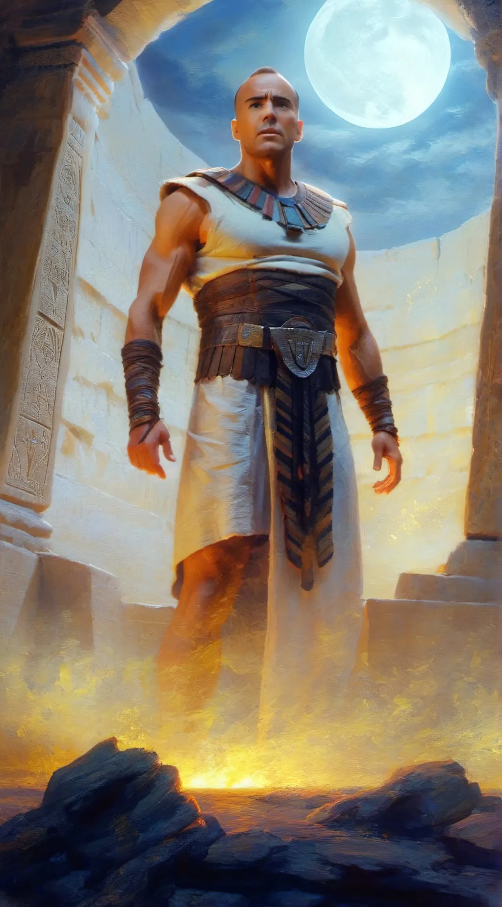 ai character: Imhoteph  background