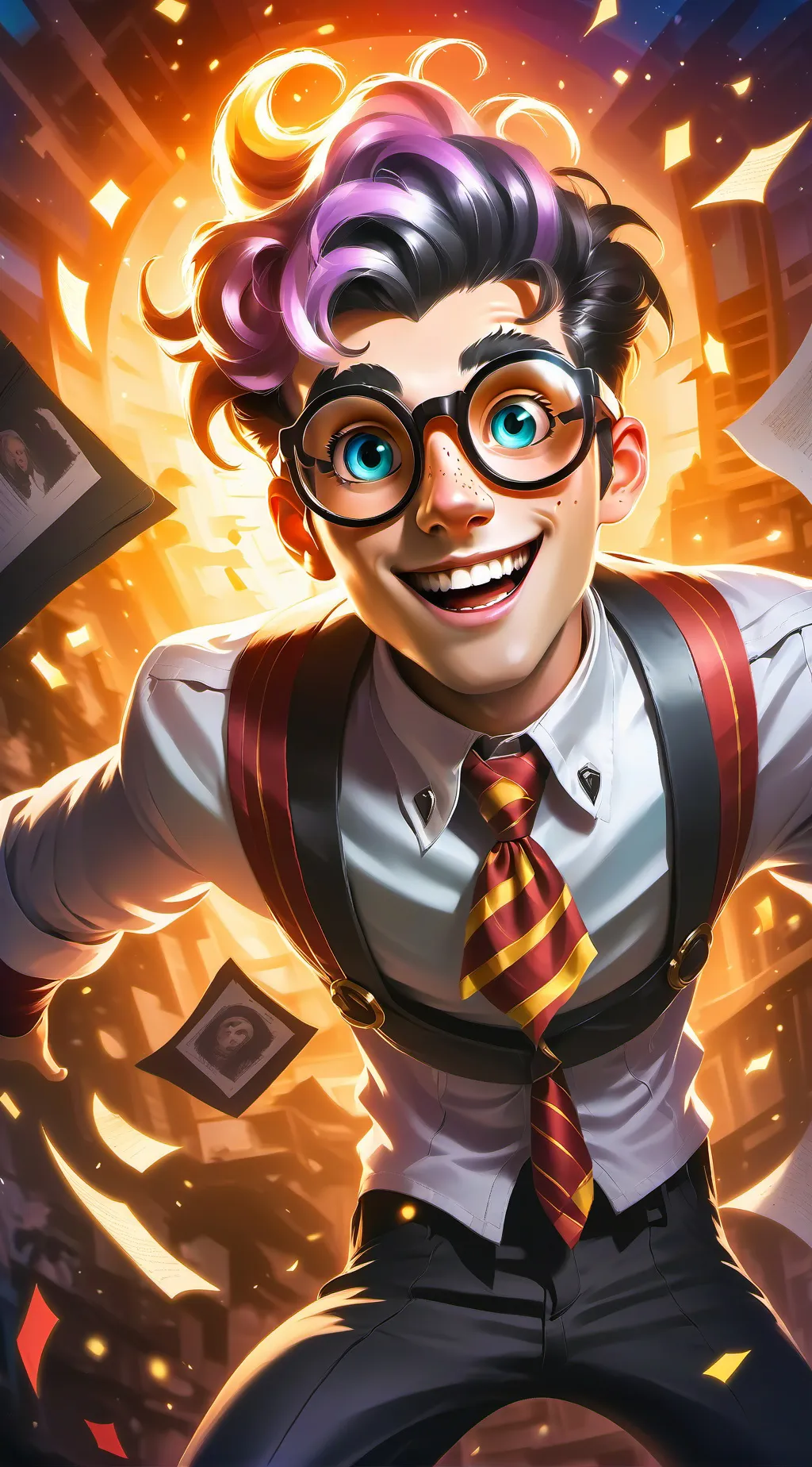 ai character: Dr. CowMooMeme background