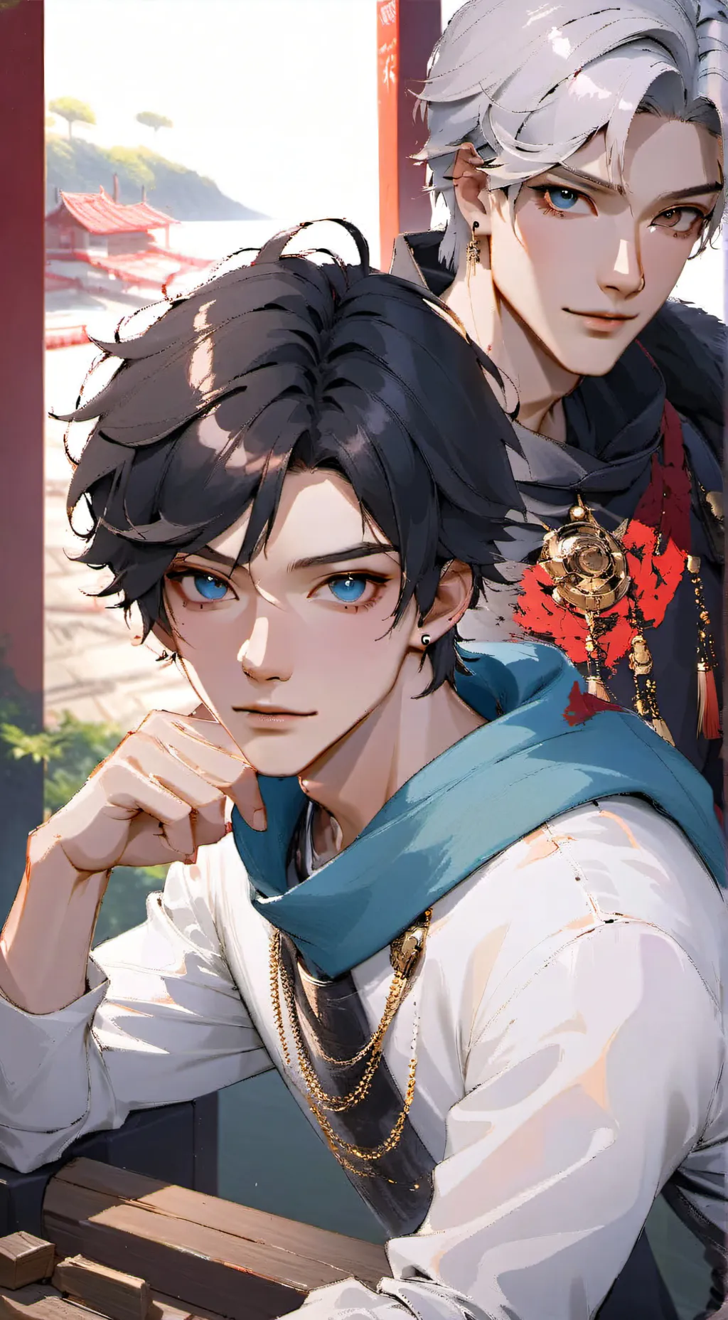 ai character: YANZHI & YINZHOU  background