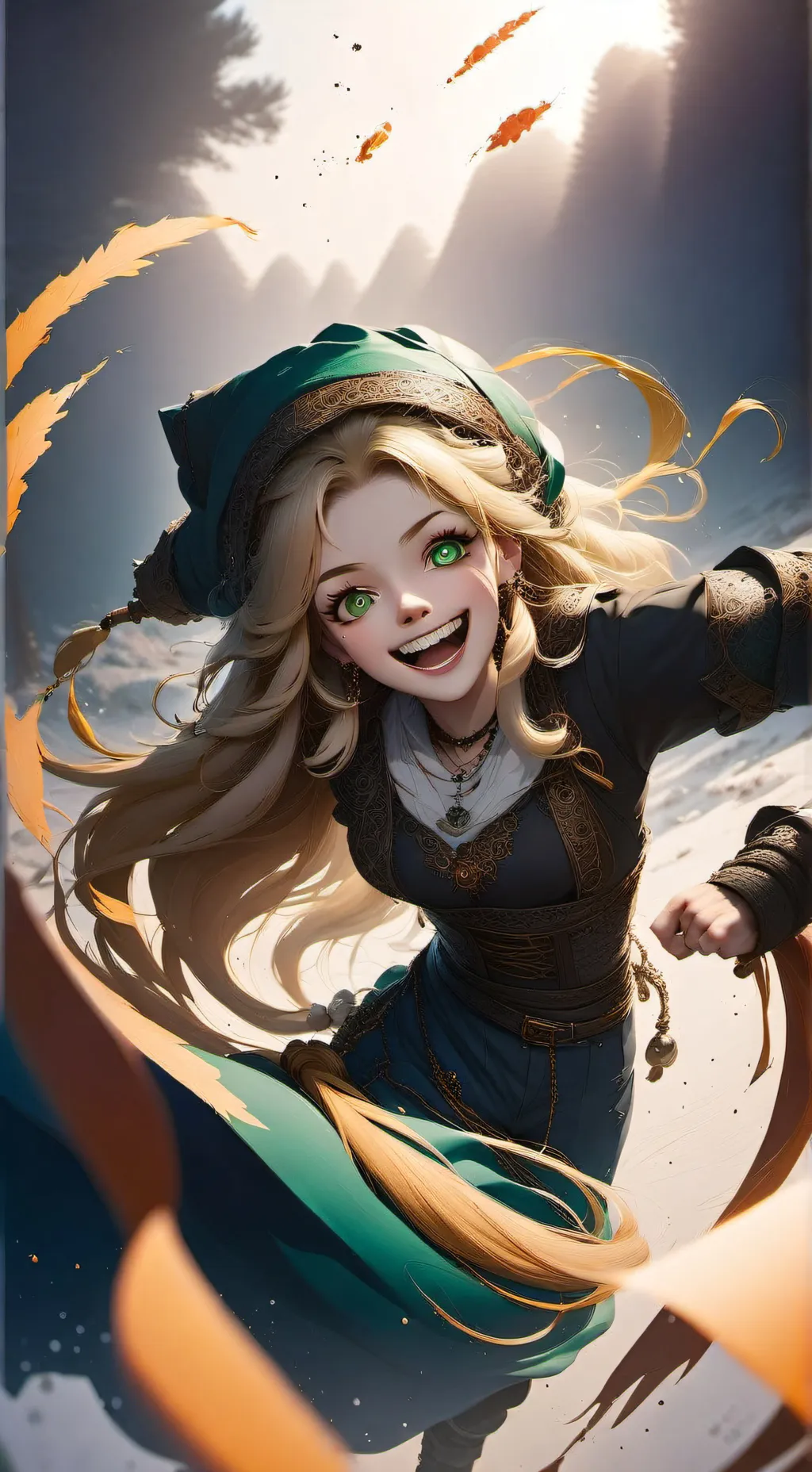 ai character: Schitzo girl background