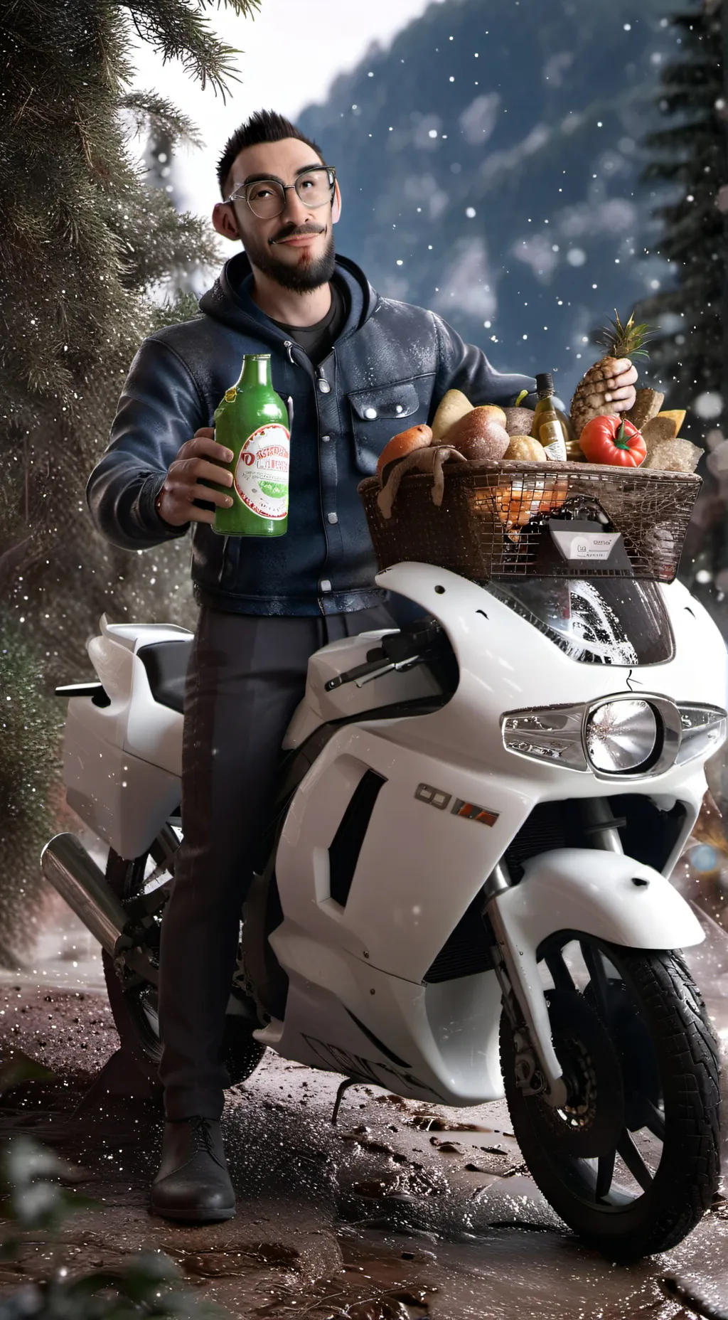 ai character: Indian delivery  background