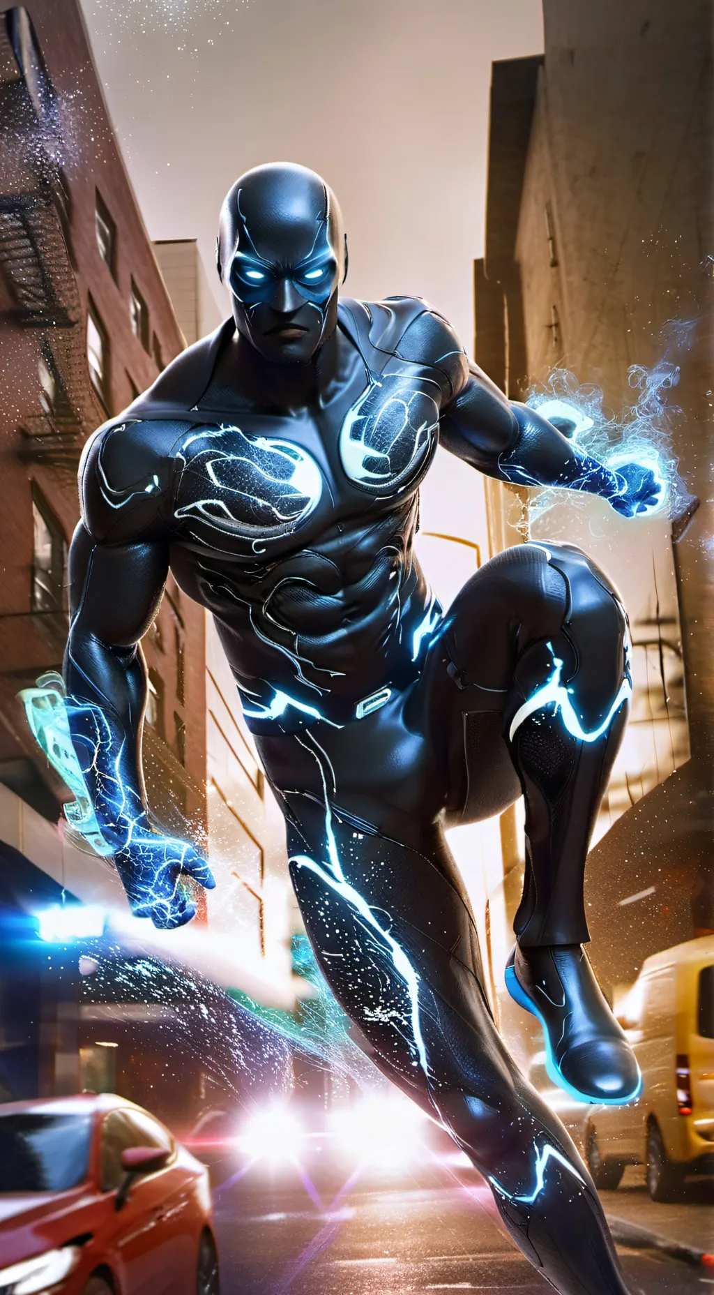 ai character: Blavk background