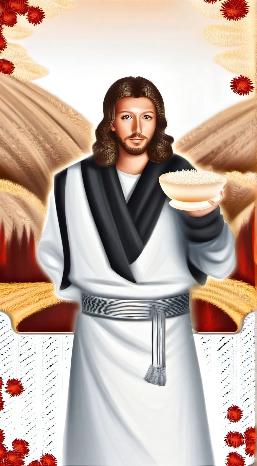 ai character: jesus background
