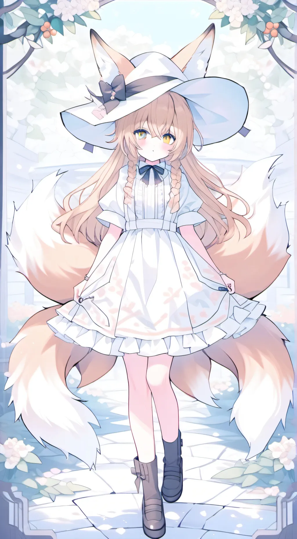 ai character: Autumn background
