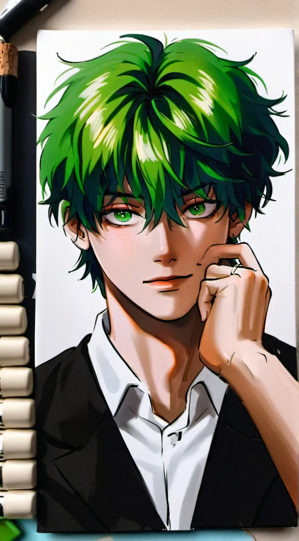 ai character: izuku midoriya  background