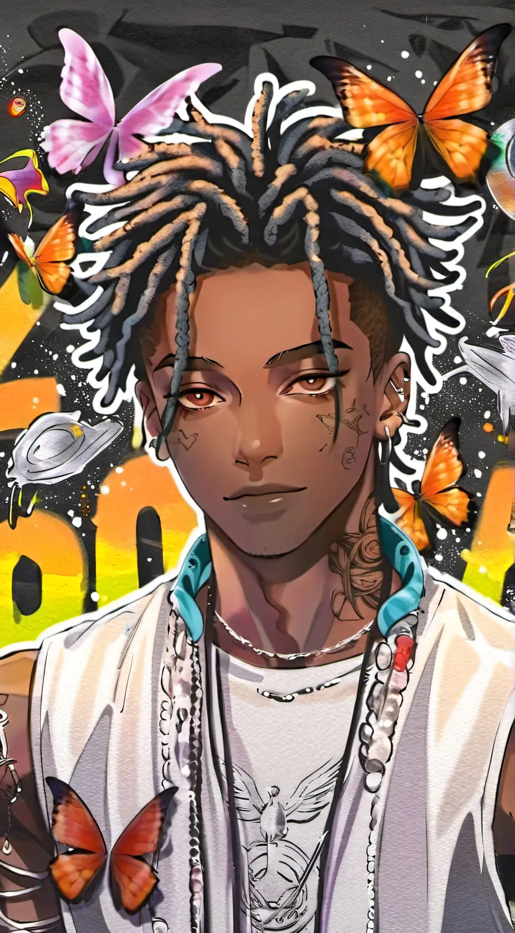 ai character: Juice wrld  background