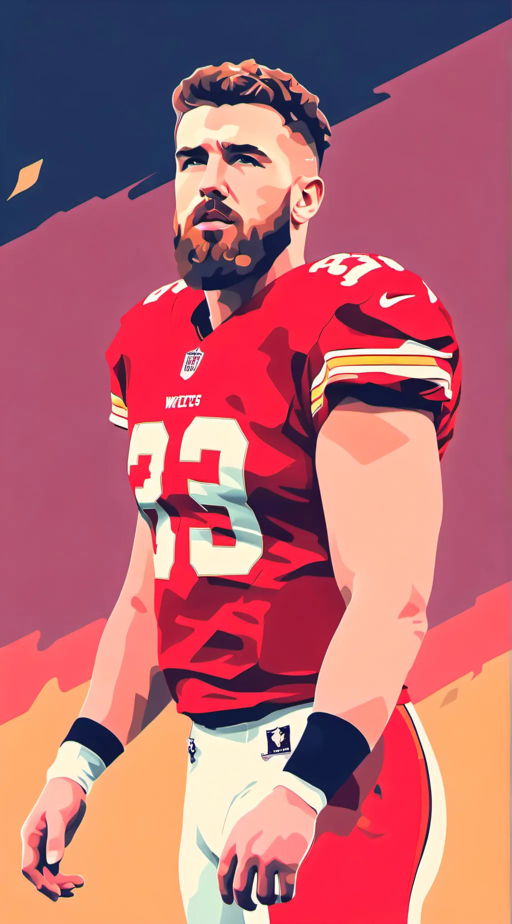 ai character: Travis Kelce background