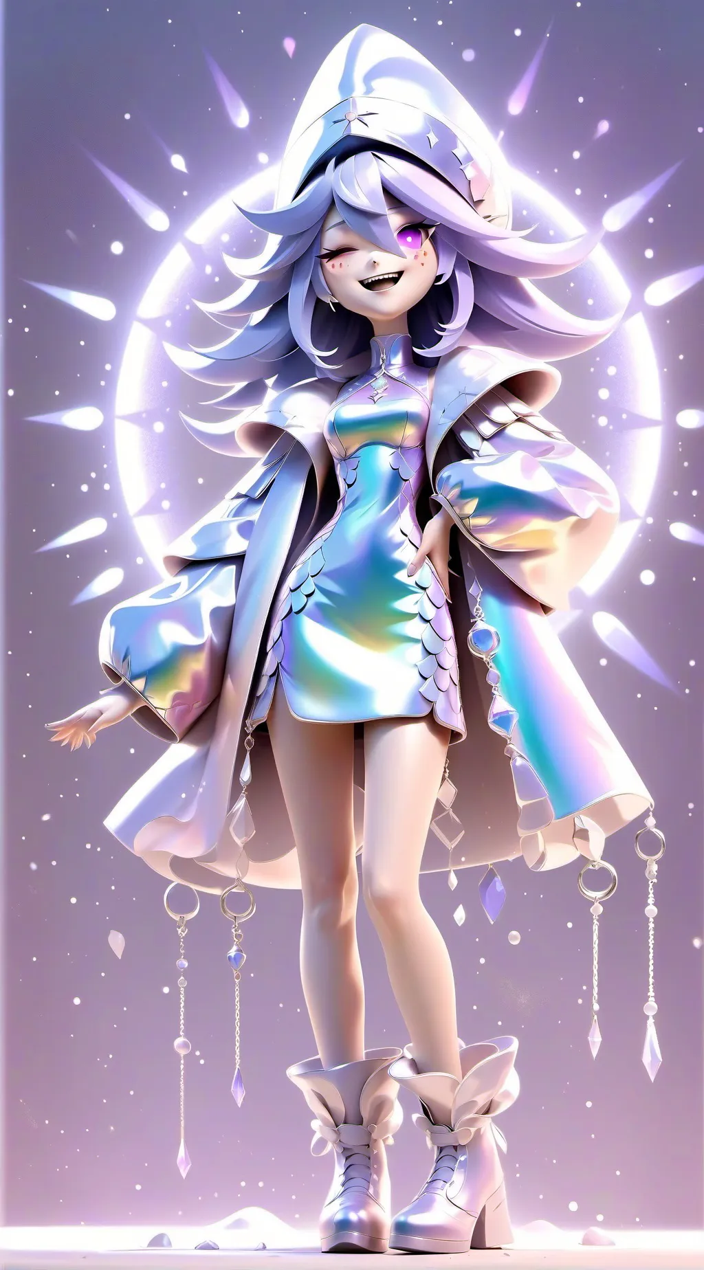 ai character: about miss circle  background