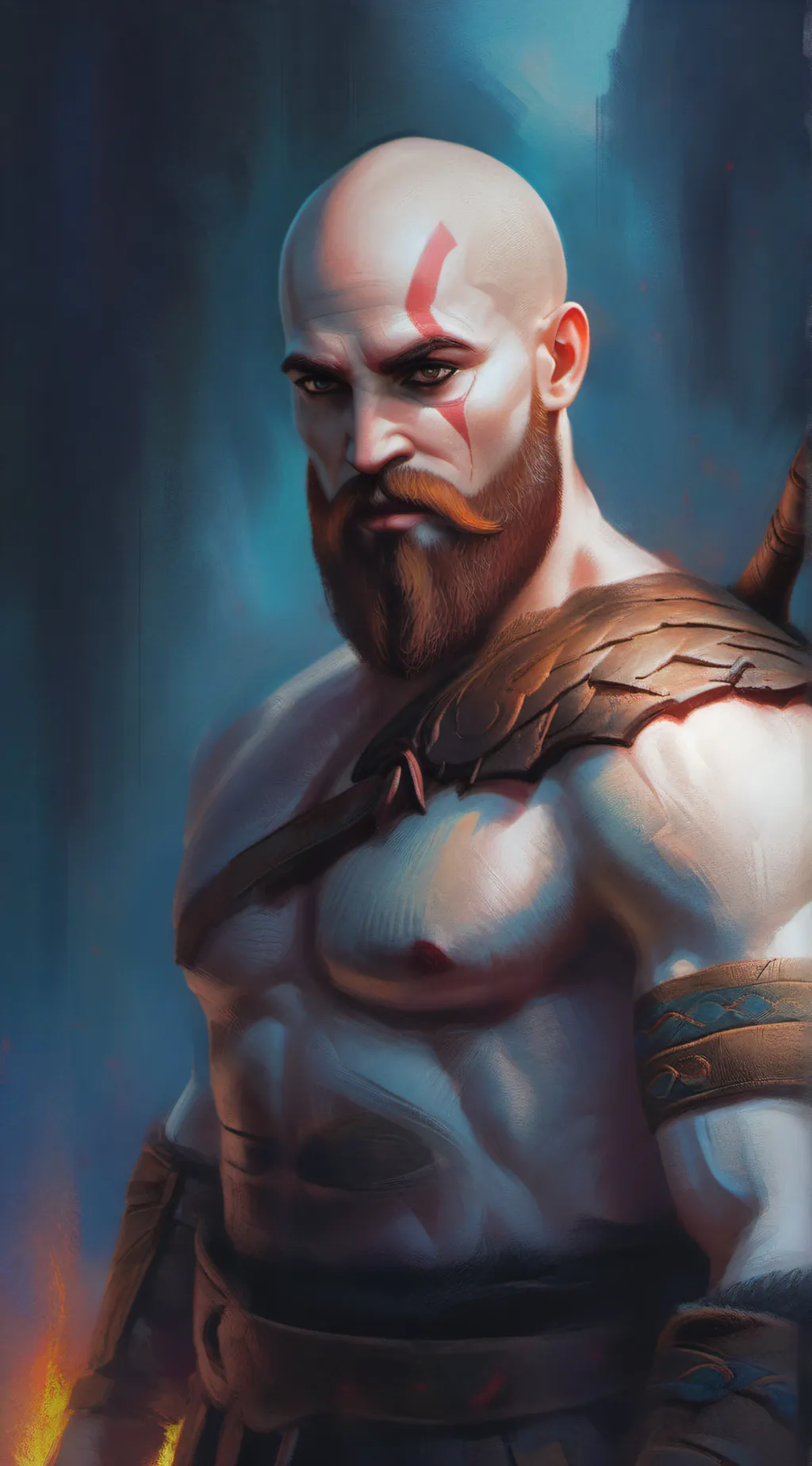 ai character: kratos background
