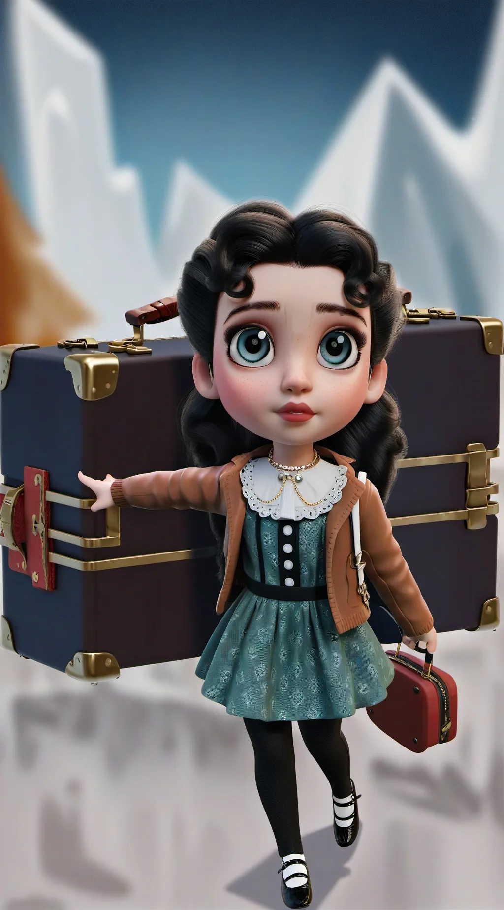 ai character: I like my suitcas background