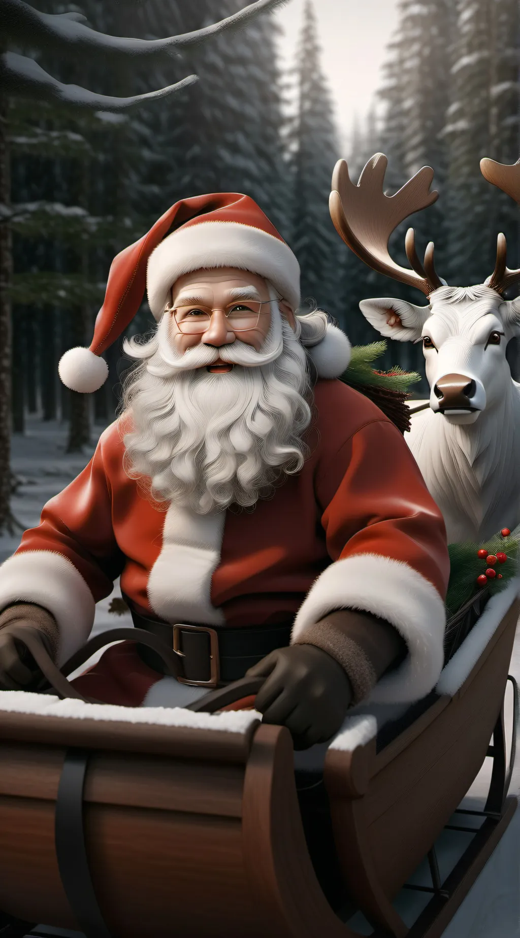 ai character: Santa clause  background