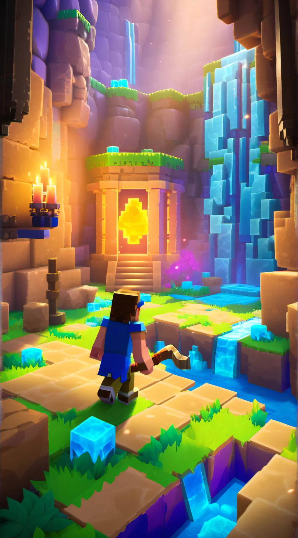 ai character: Minecraft background