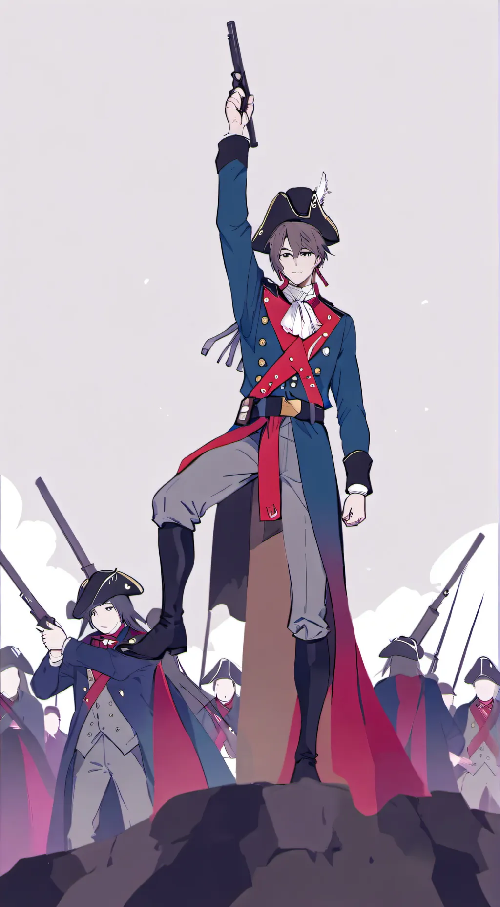 ai character: Bunker Hill 1775 background