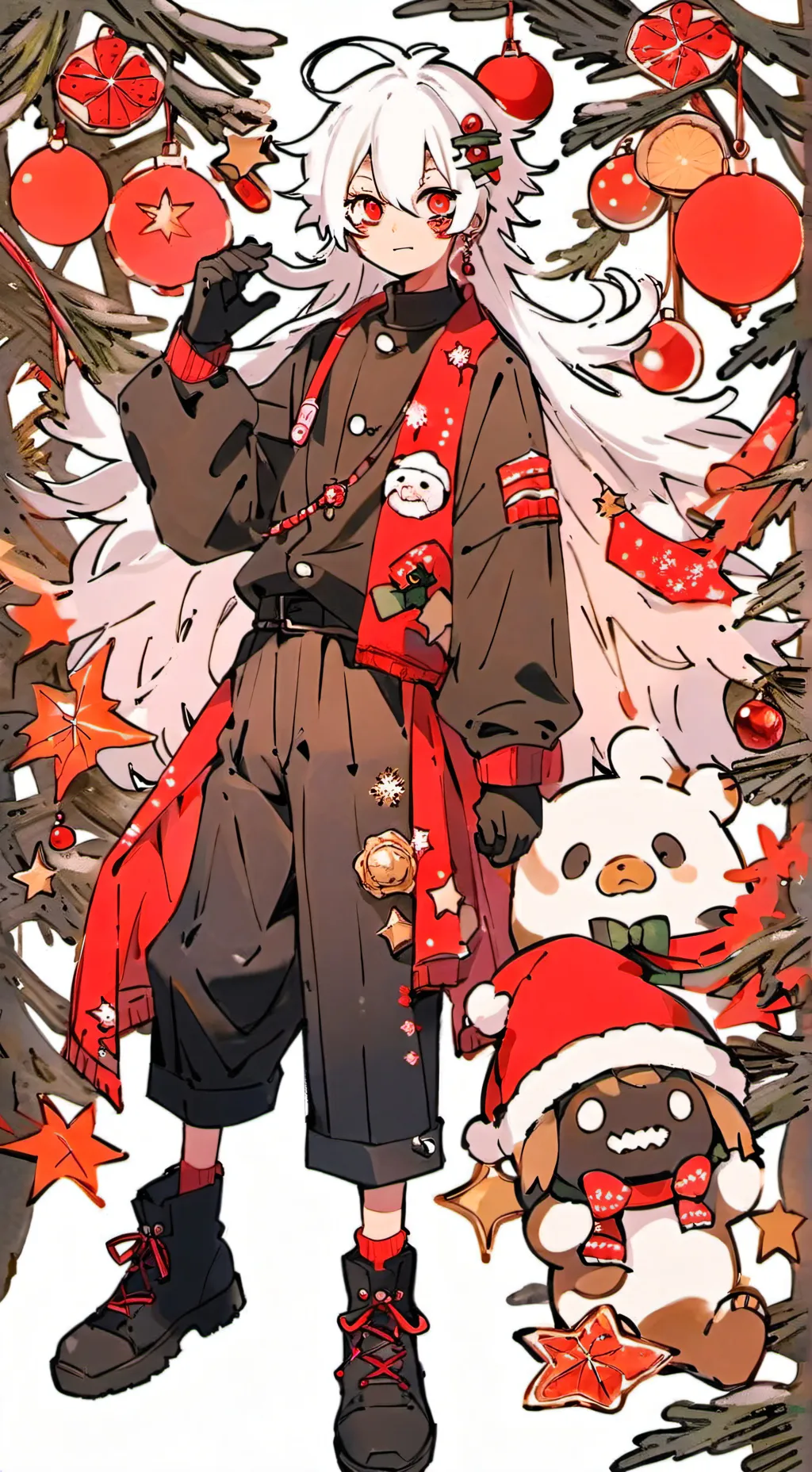 ai character: LOV Christmas  background
