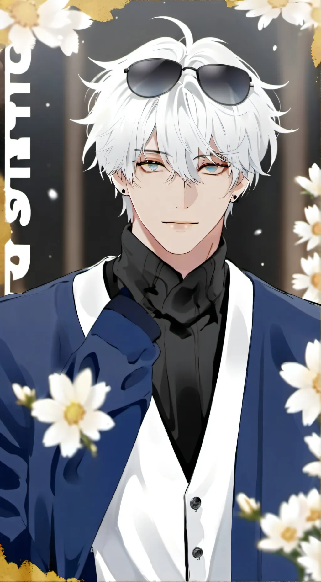 ai character: gojo saturo  background