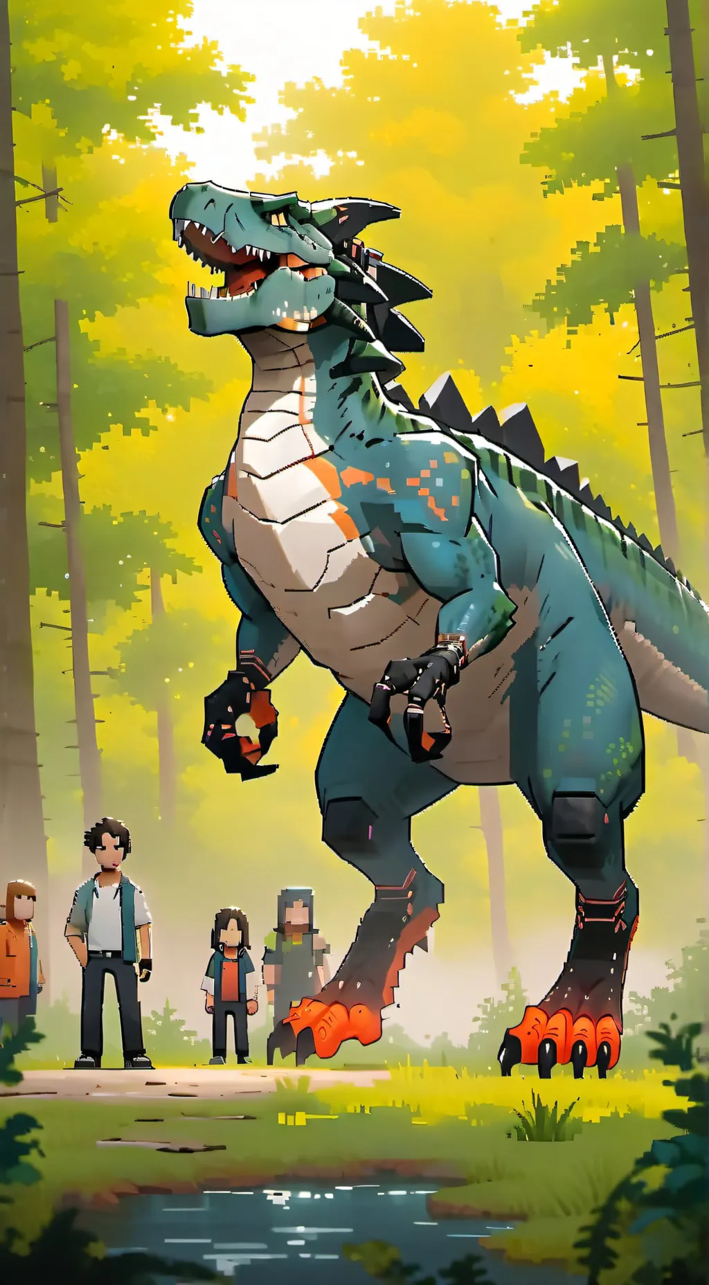 ai character: ftclw Dracovenator background