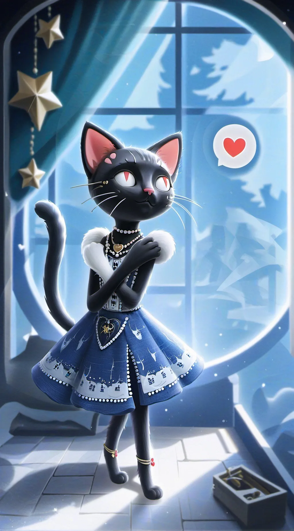 ai character: kitty doll background