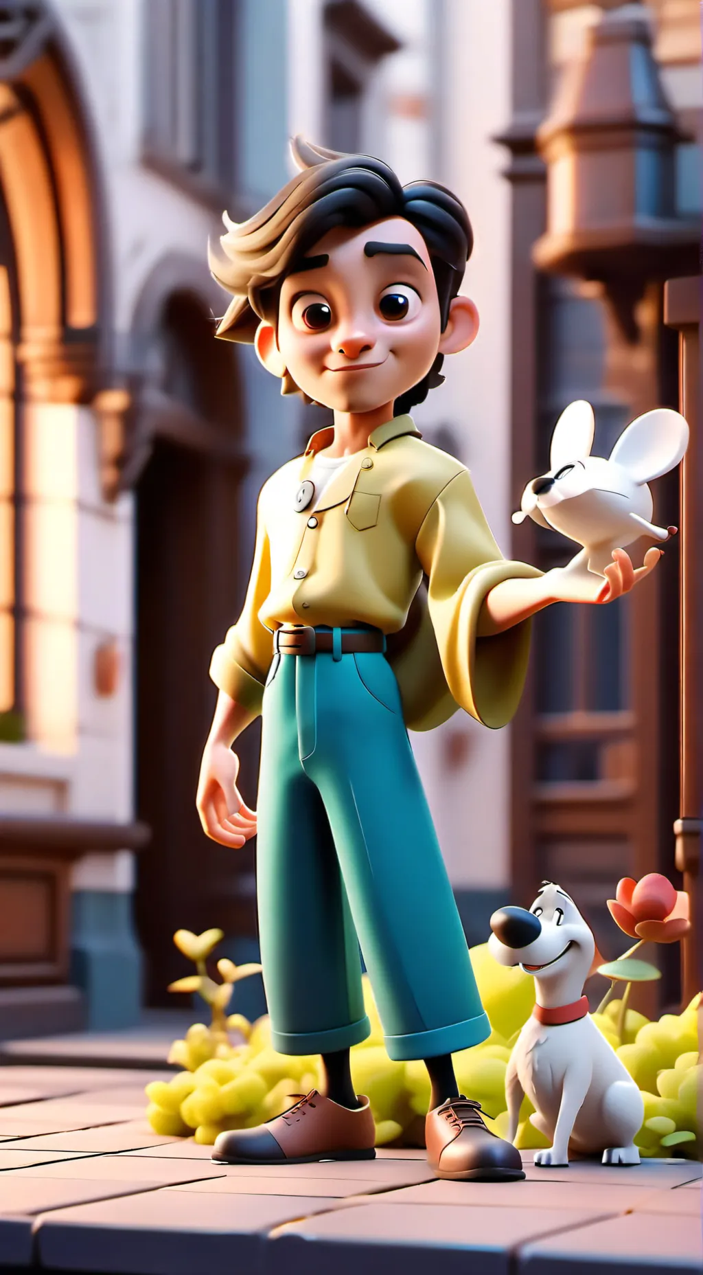 ai character: unpotty train  background