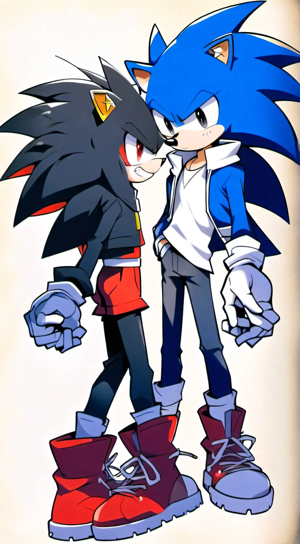 ai character: Sonic x shadow  background