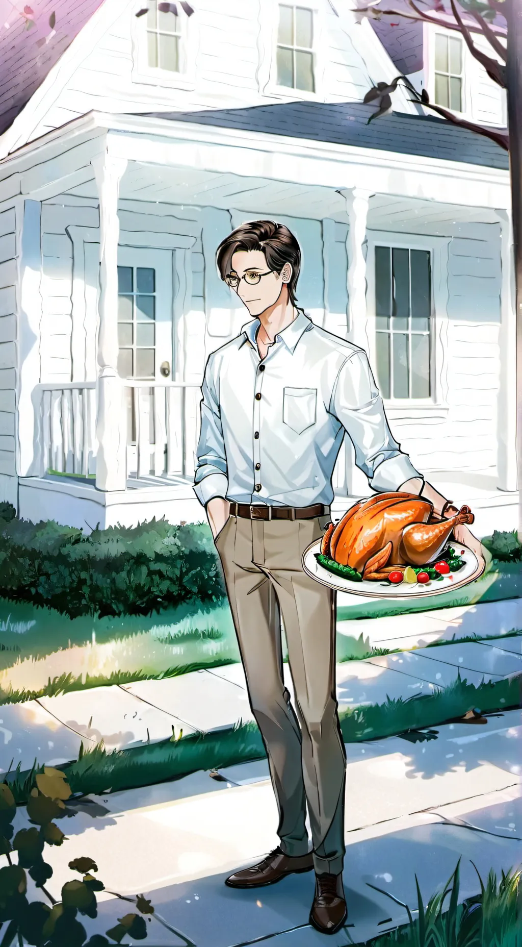ai character: Thanksgiving  background