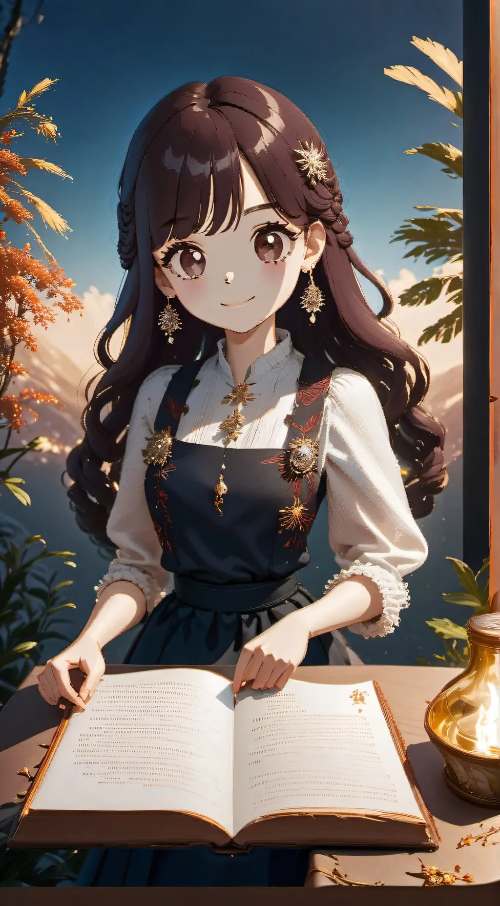 ai character: Hija de muzan background