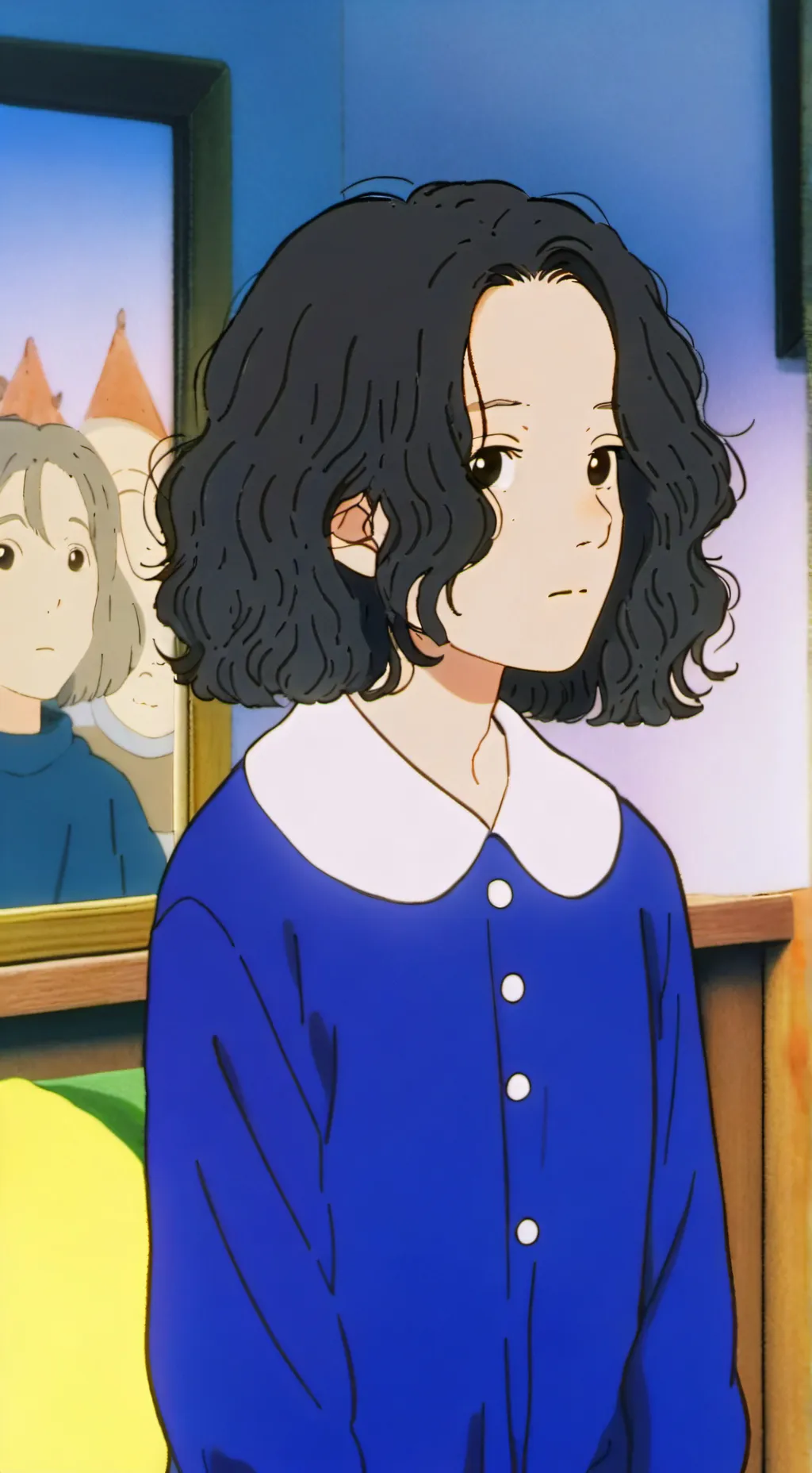 ai character: Lavender background