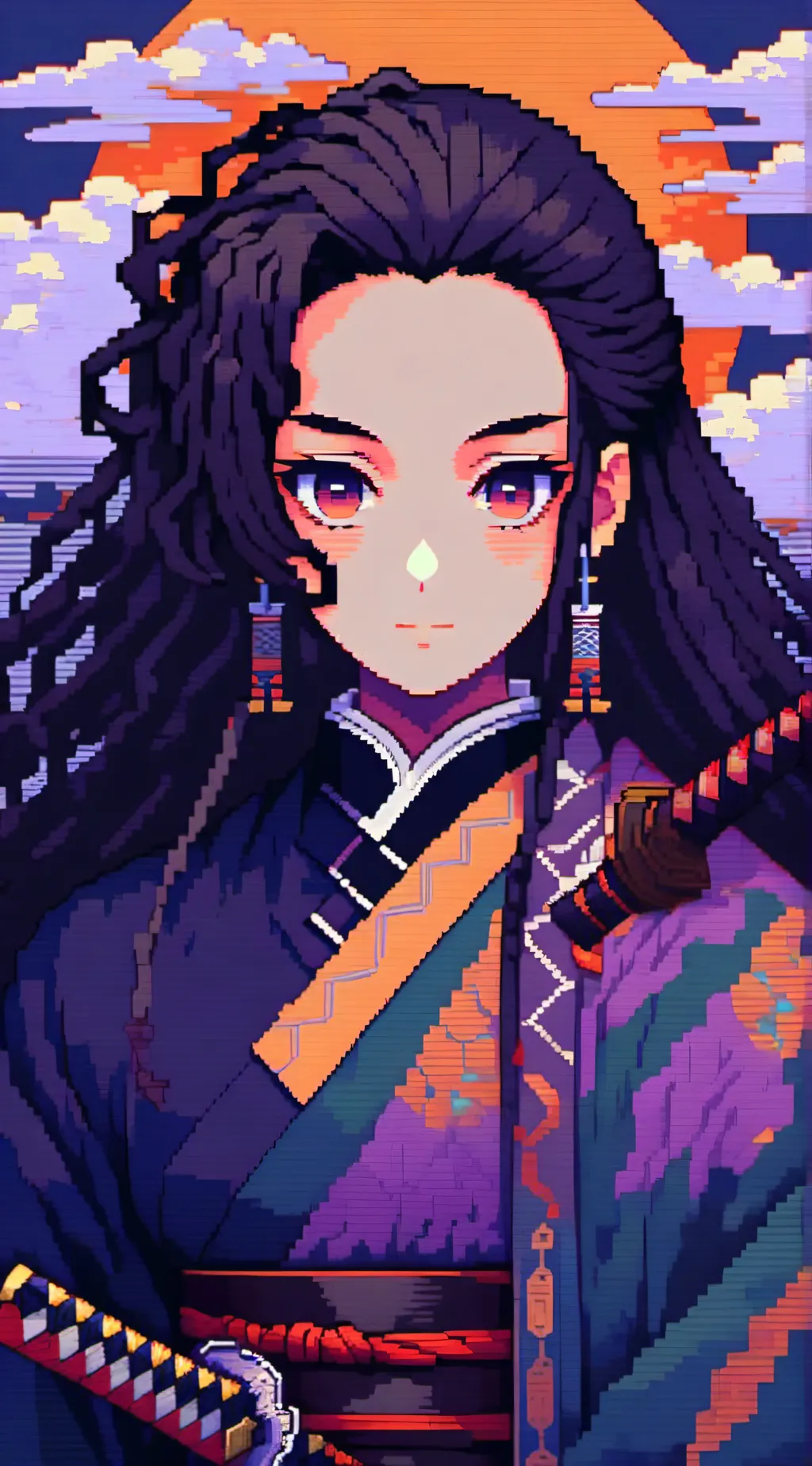 ai character: Demon slayer  background