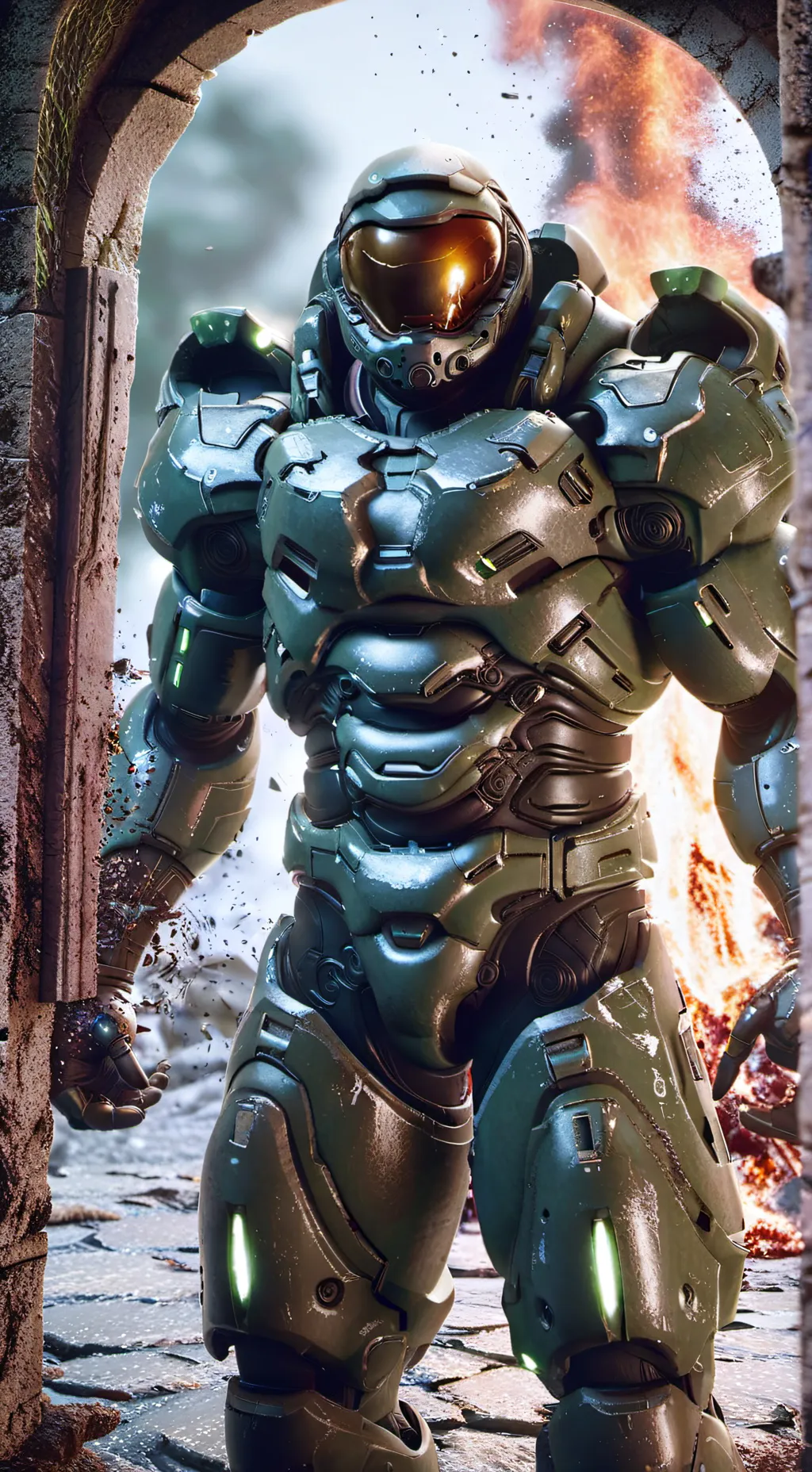 ai character: Doom slayer background