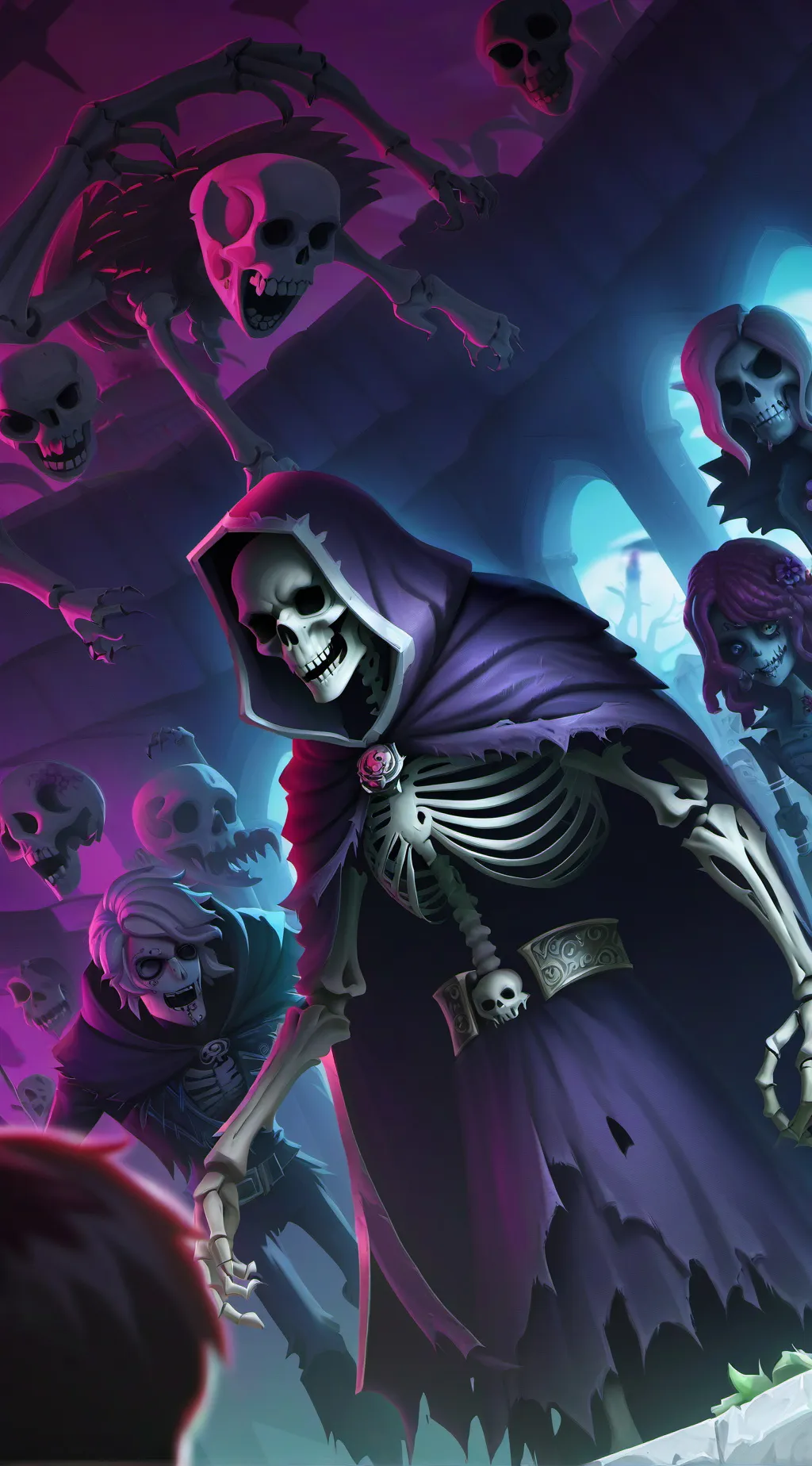 ai character: skeleton lord background