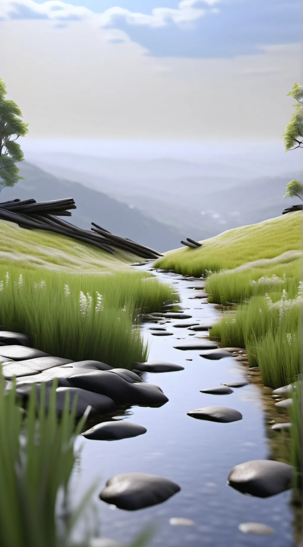 ai character: grass background
