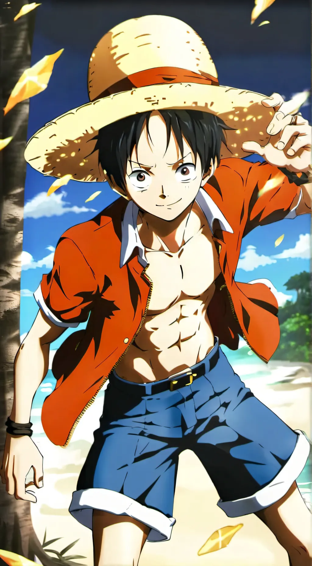 ai character: one piece background