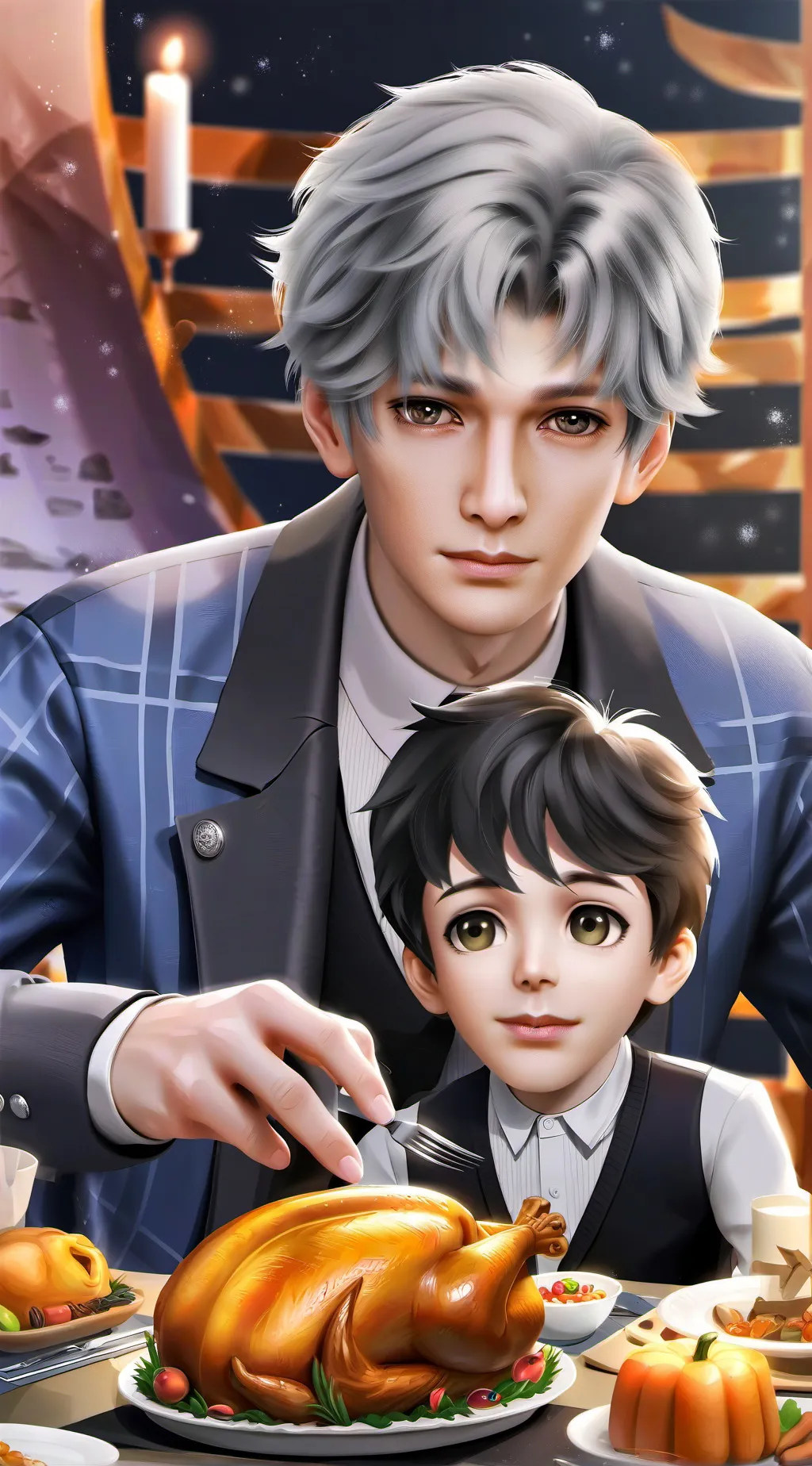 ai character: thanksgiving background