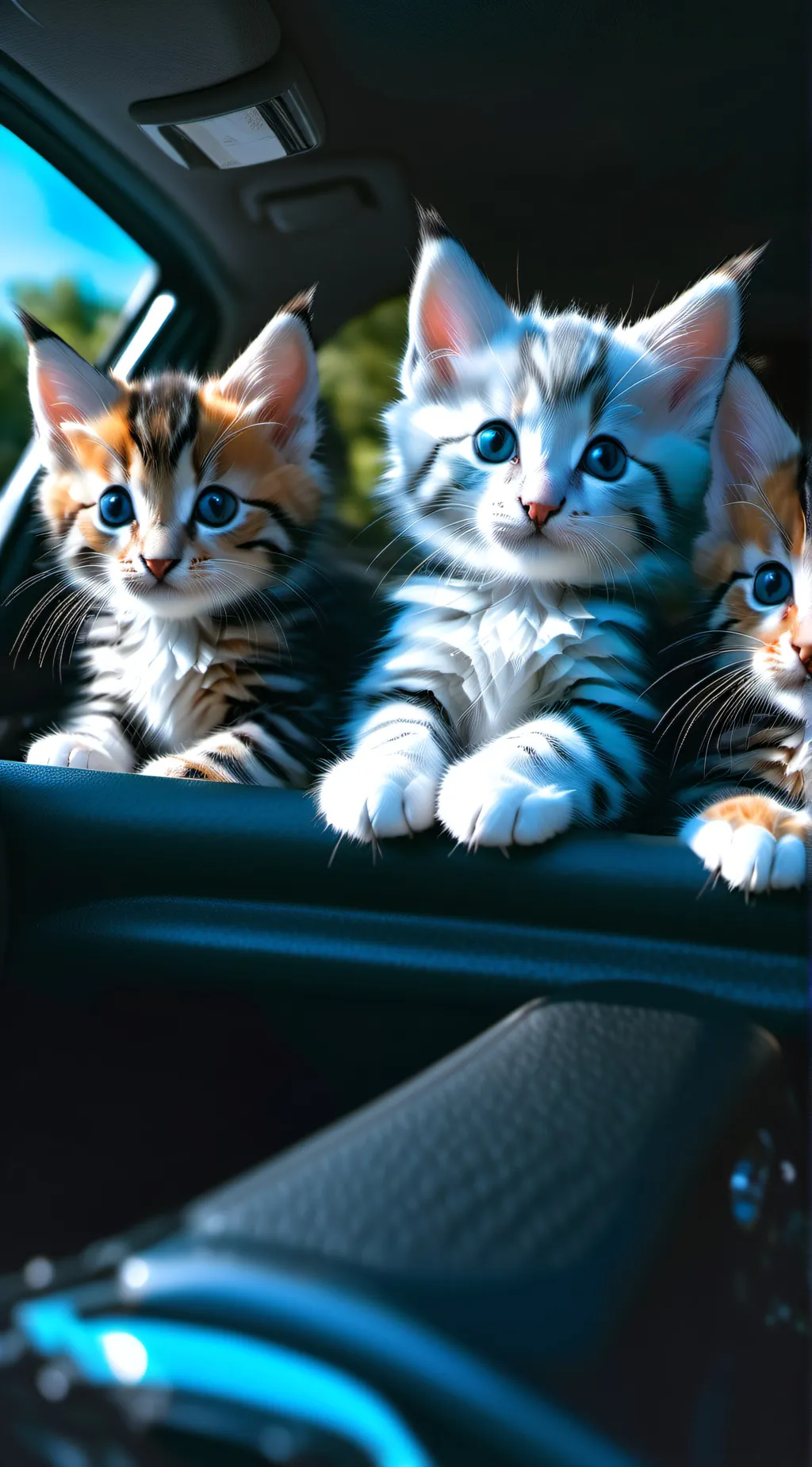 ai character: Cats In a Car background