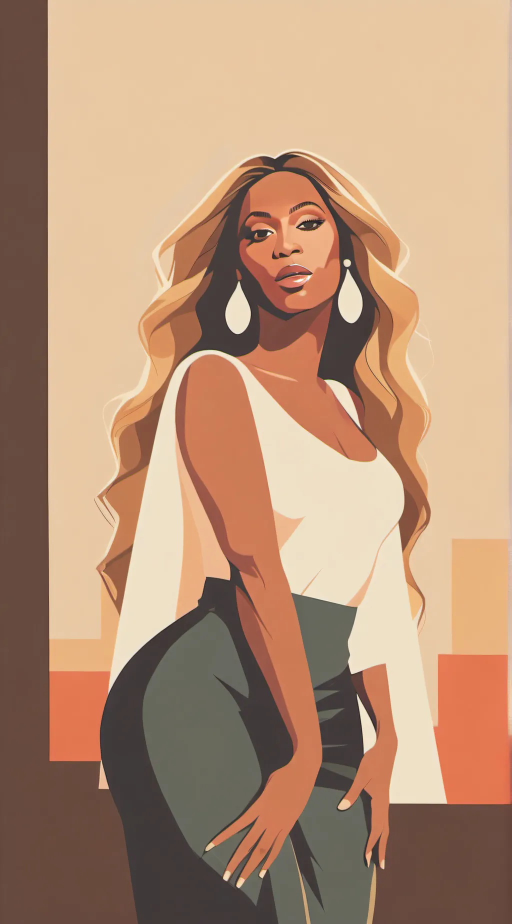 ai character: Beyoncé  background