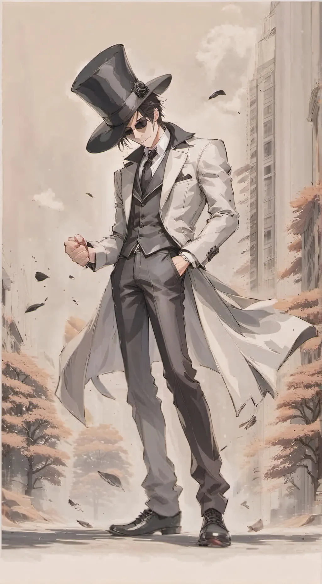 ai character: Tophead background