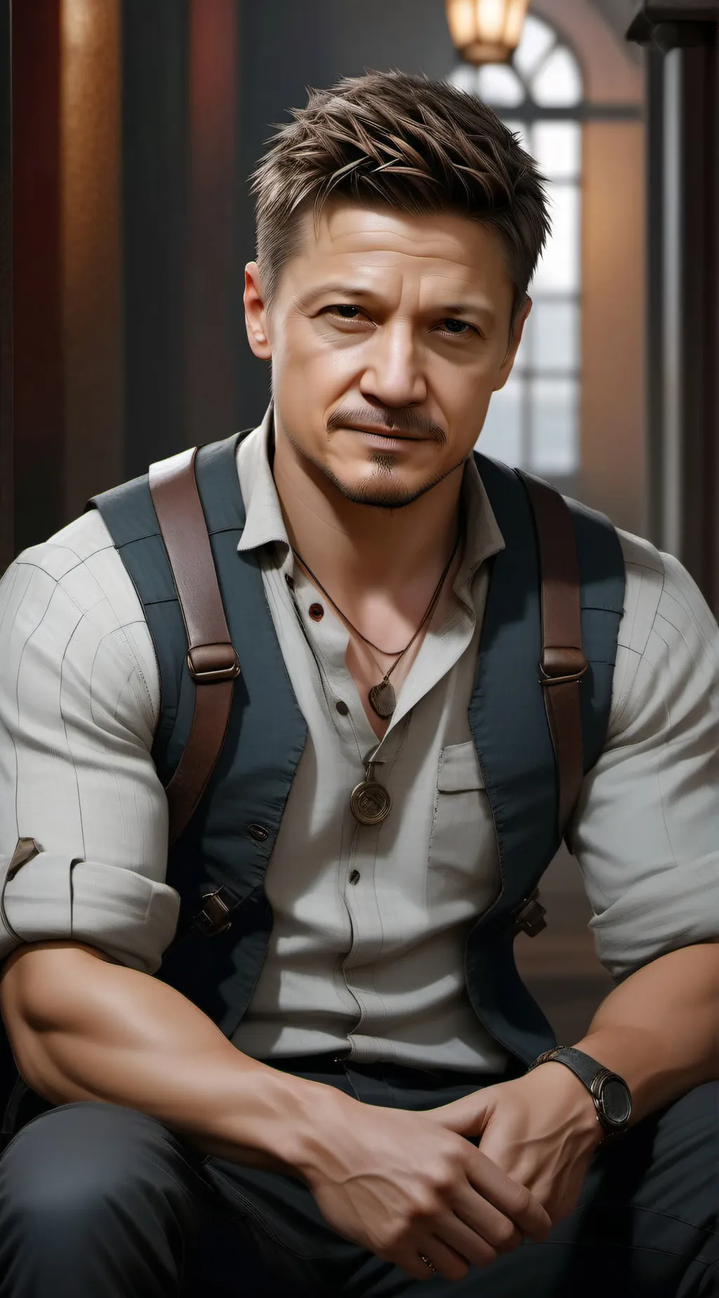 ai character: Jeremy Renner background