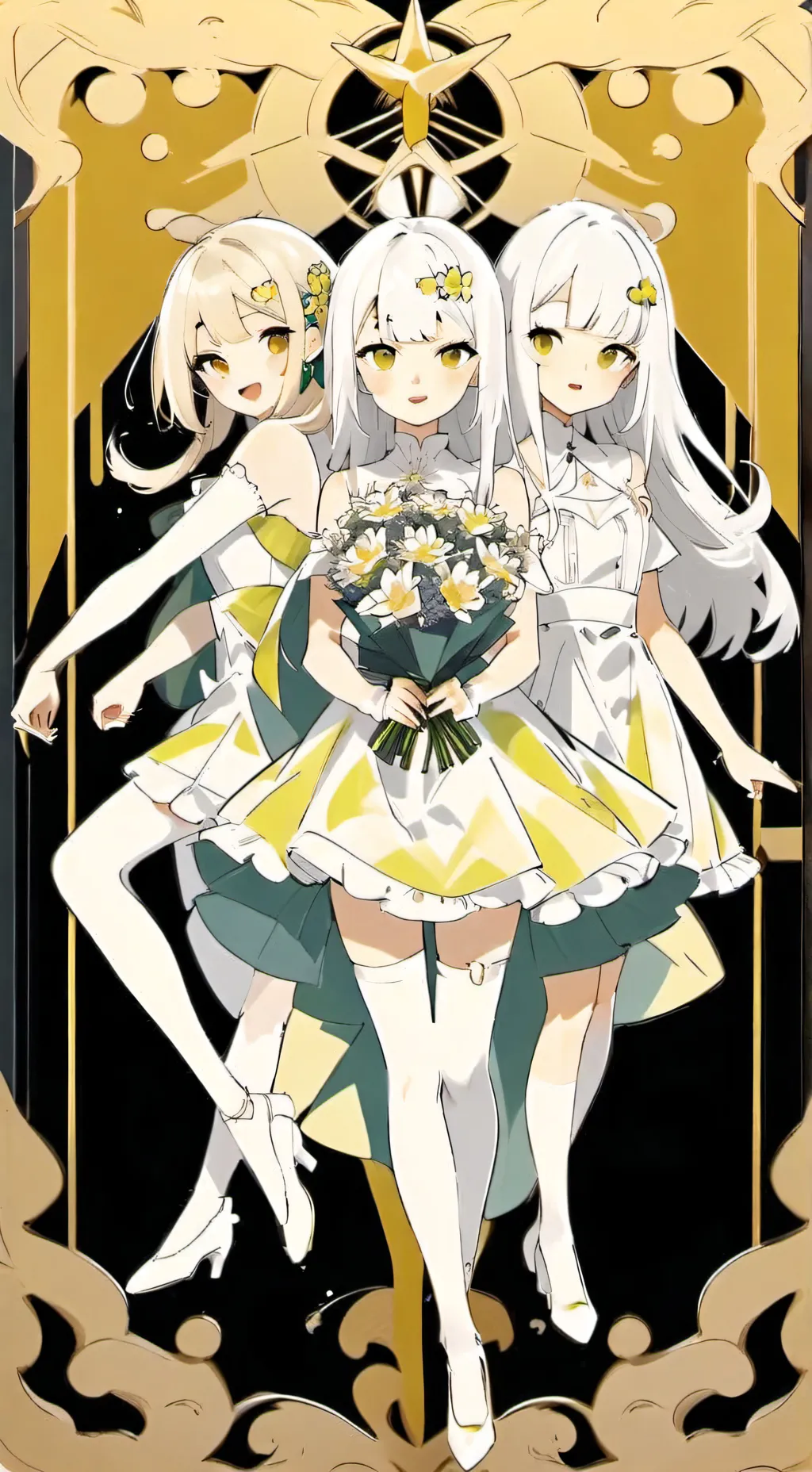 ai character: lilly, julia,mia background