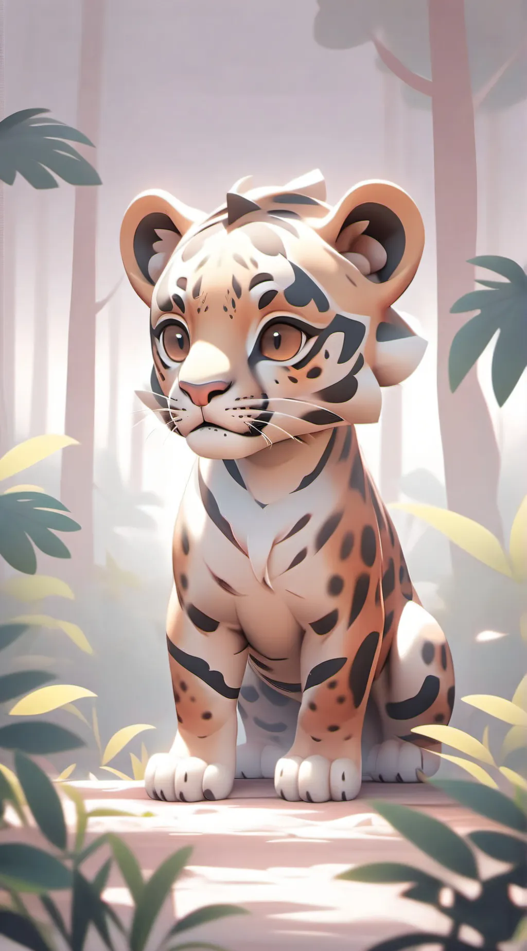 ai character: Tiger cup background