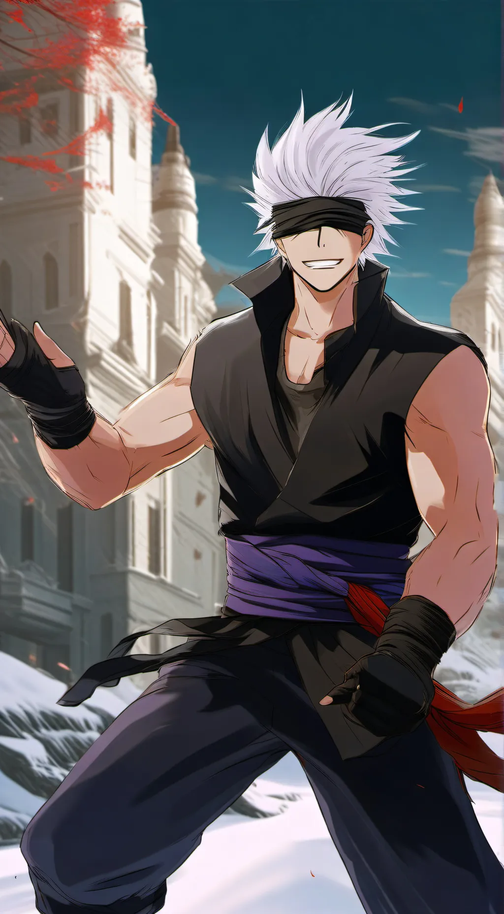 ai character: gojo satoru  background