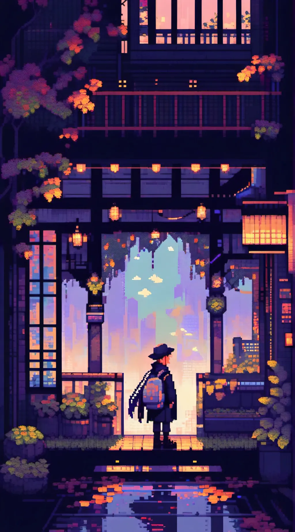 ai character: Arcade background